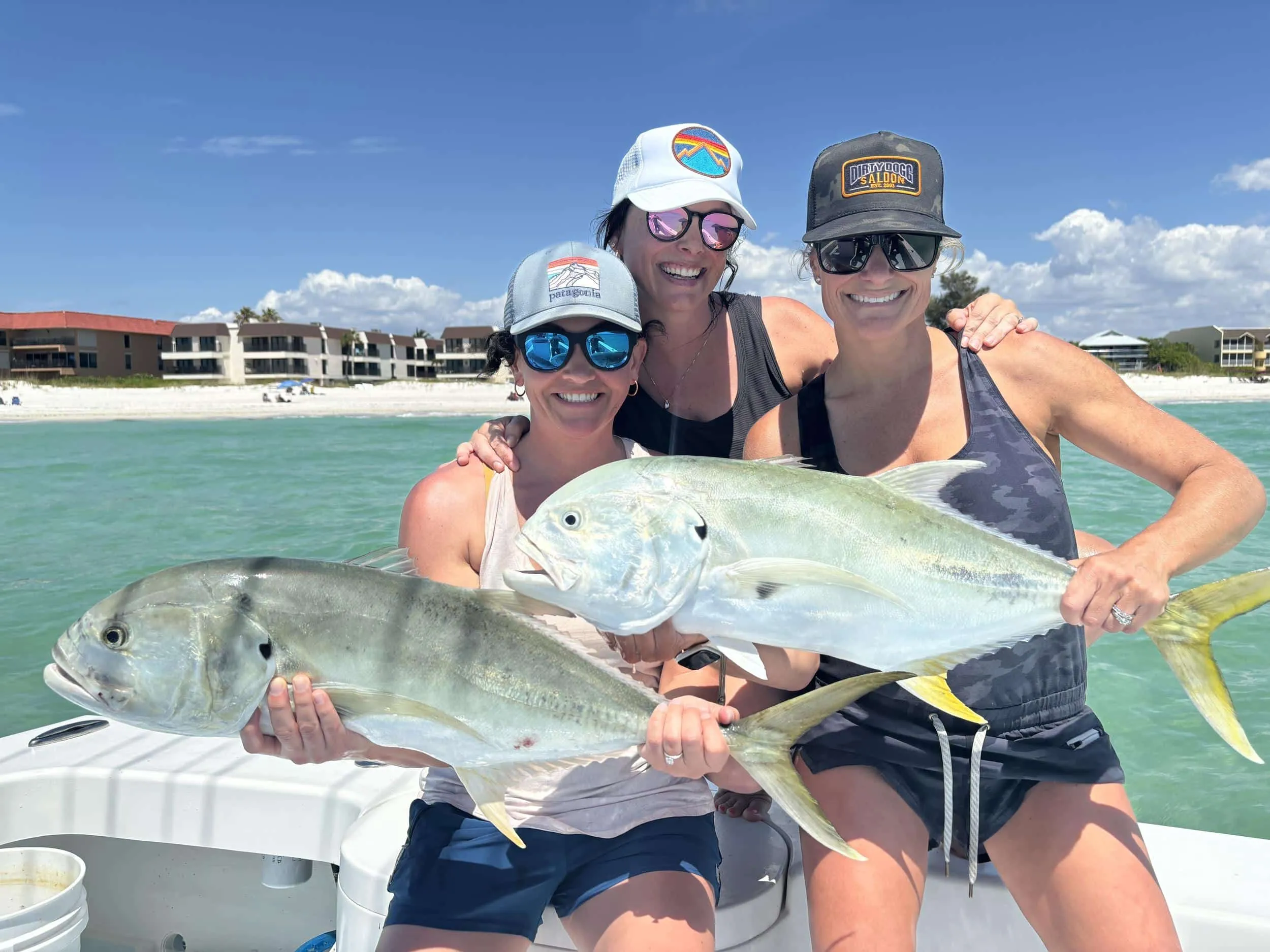 Captain David White Fishing Charters client with their catch